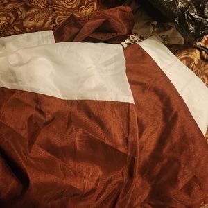 King size, burgundy bedskirt.